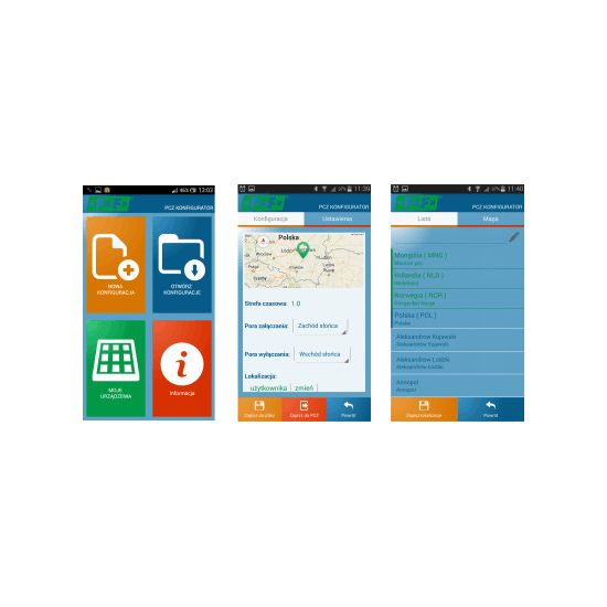 Aplikacja programowania zegarów PCZ Konfigurator