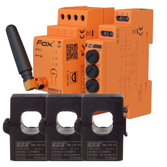 Set: MEF-3-100 energy consumption monitor with LK-BZ-3 lamp