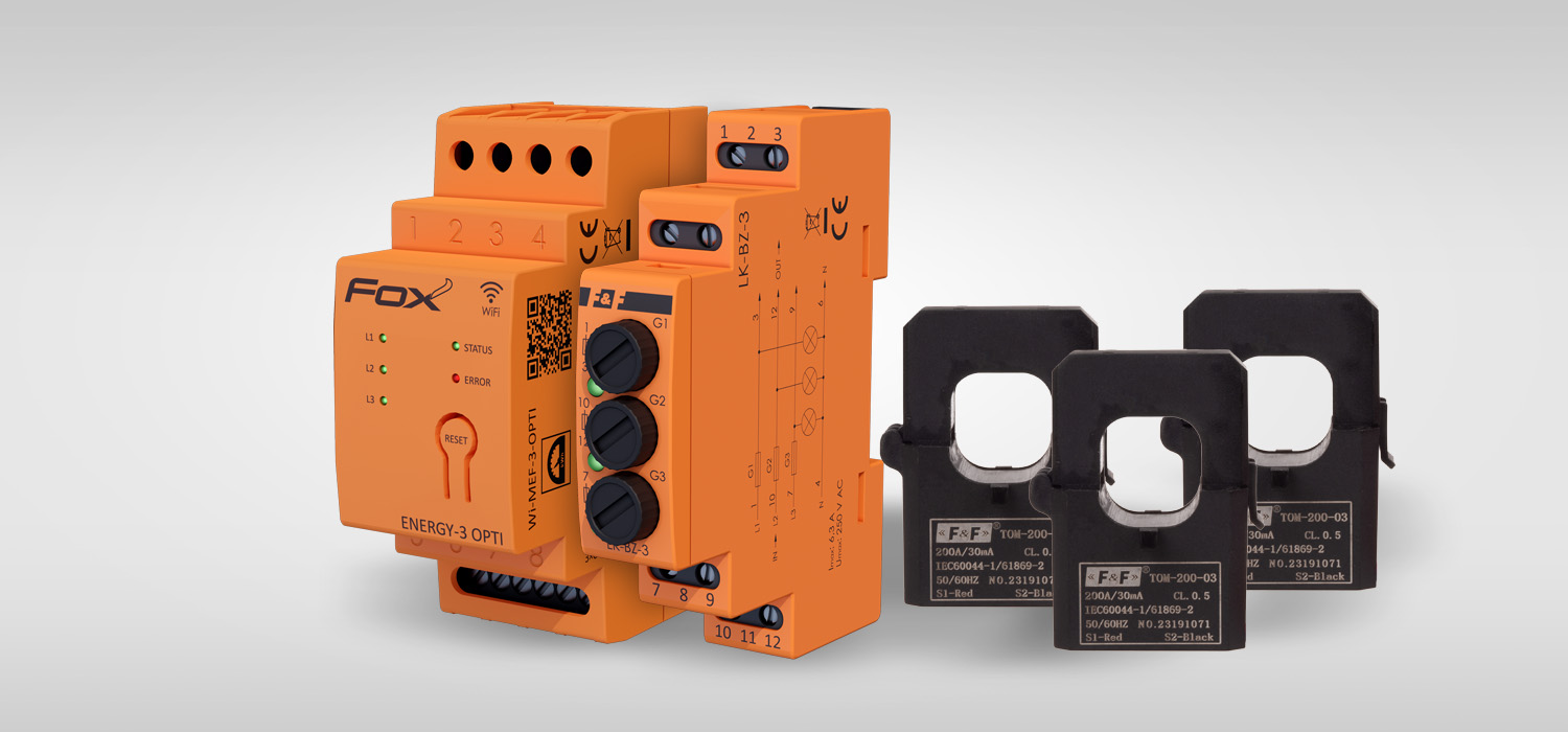 LK-BZ-3 i monitor zużycia energii MEF-3-40