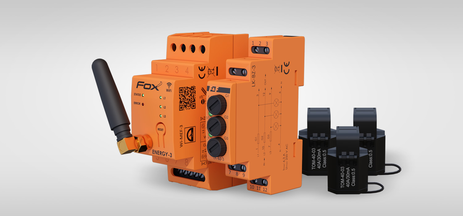 LK-BZ-3 i monitor zużycia energii MEF-3-40