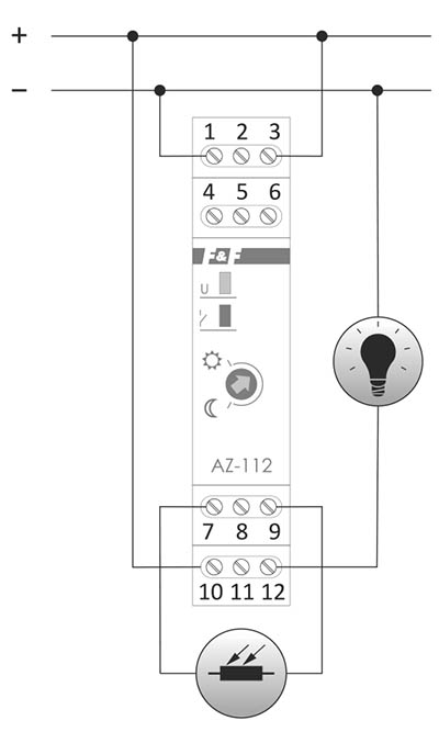 AZ-112 PLUS 24 V için bağlantı şeması