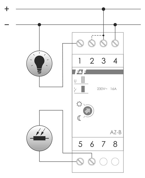 Alacakaranlık şalteri AZ-B 24 V