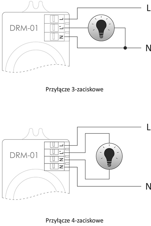 Czujnik ruchu mikrofalowy DRM-01
