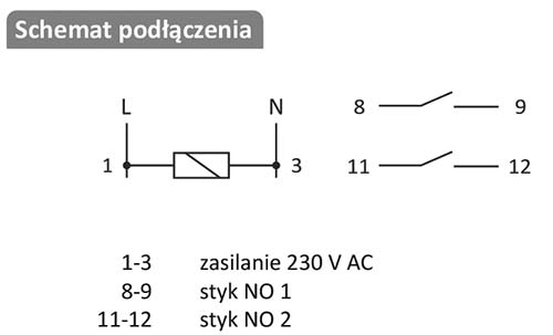 Schemat podłączania przekaźnika