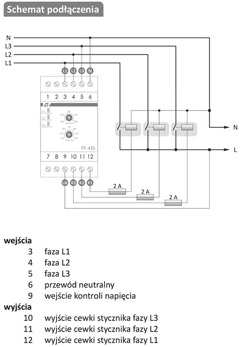 PF-435 için bağlantı şeması