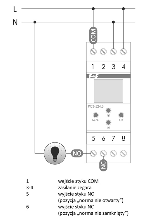 PCZ-524.4 schemat podłączenia