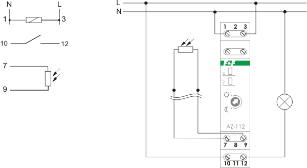 Az 112 фотореле схема подключения