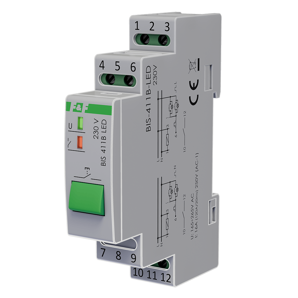 Przekaźnik bistabilny BIS-411B-LED 230 V