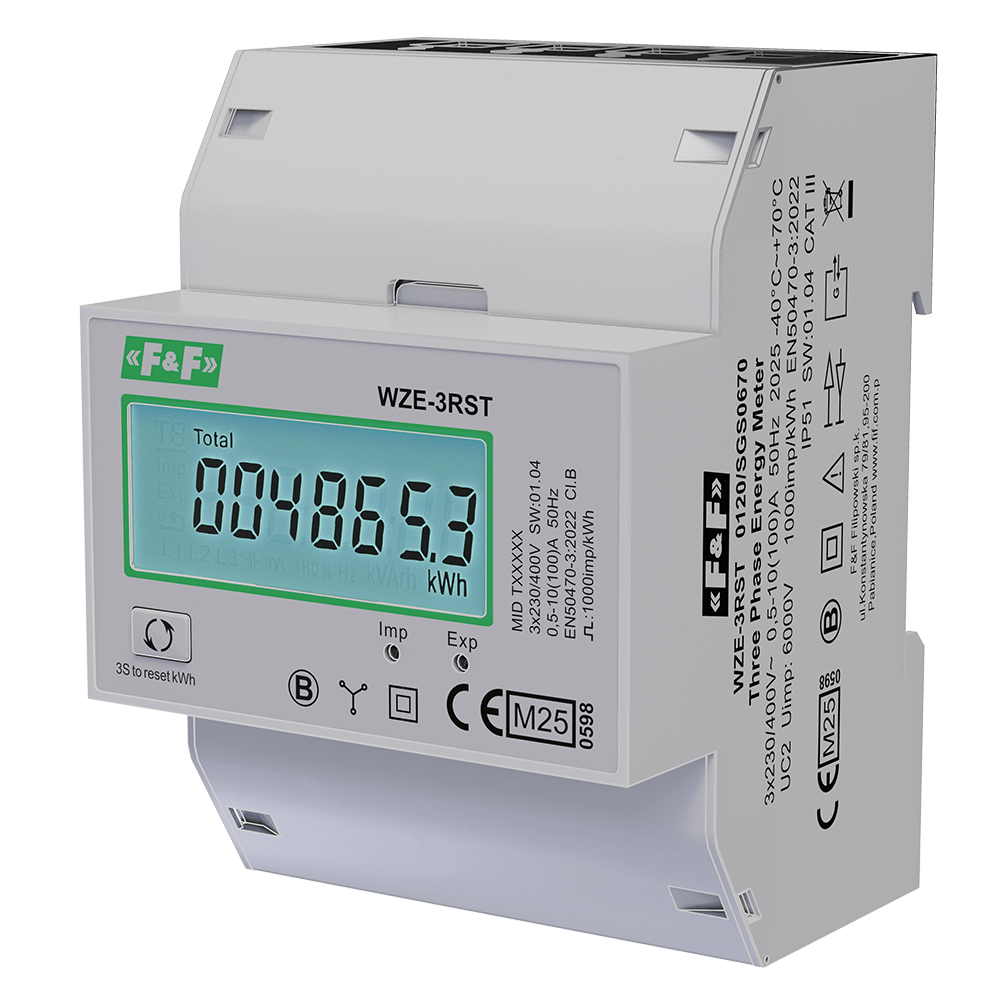 Licznik zużycia energii elektrycznej 3-fazowy WZE-3RST