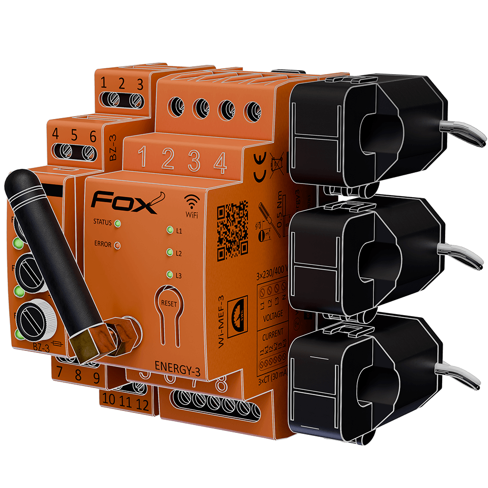 Zestaw: monitor zużycia energii ENERGY-3-100 z lampką LK-BZ-3