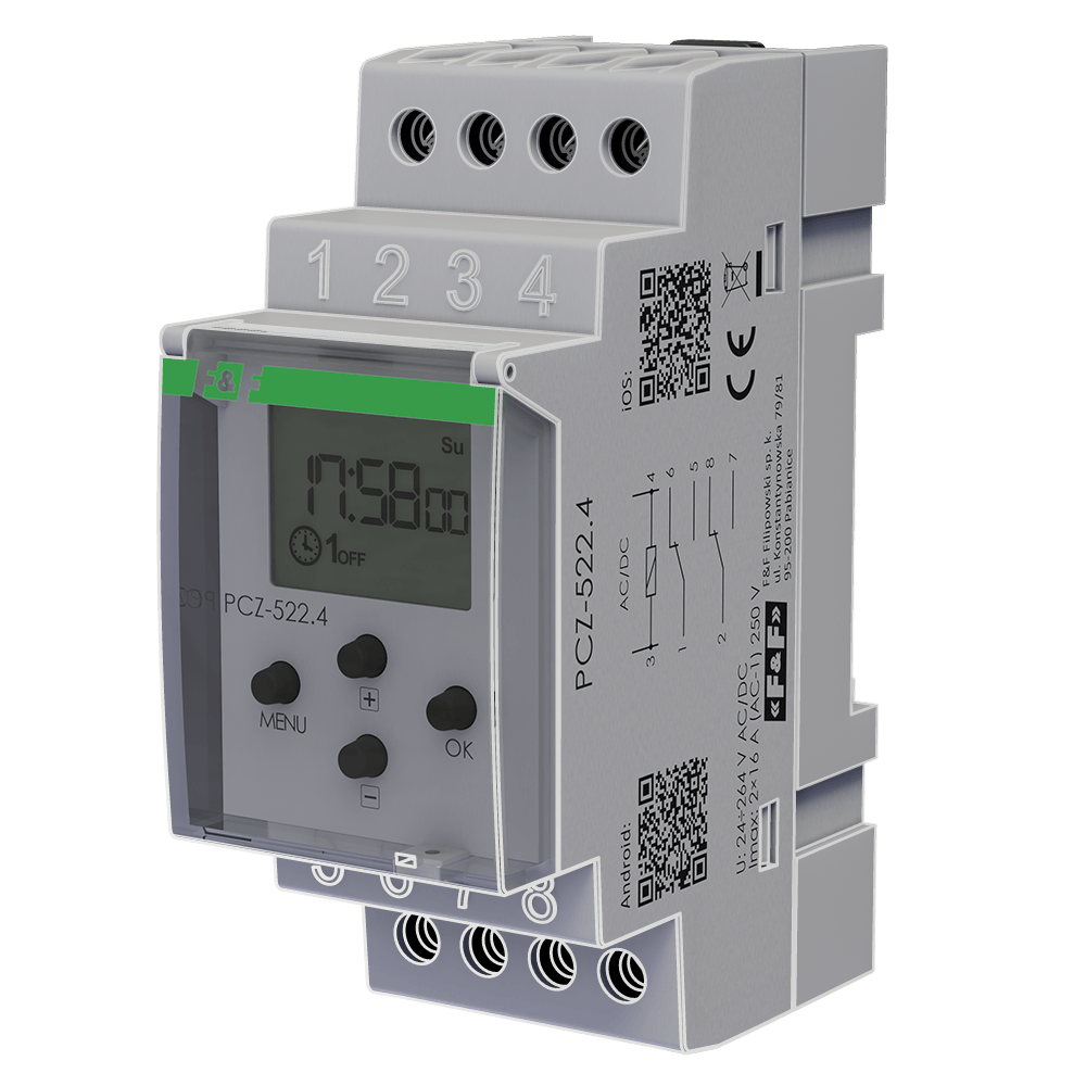 Zegar programowalny tygodniowy PCZ-522.4