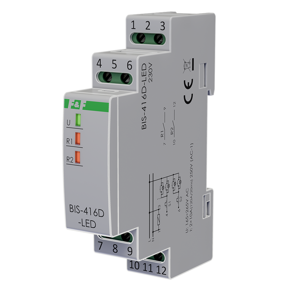 Przekaźnik bistabilny BIS-416D-LED