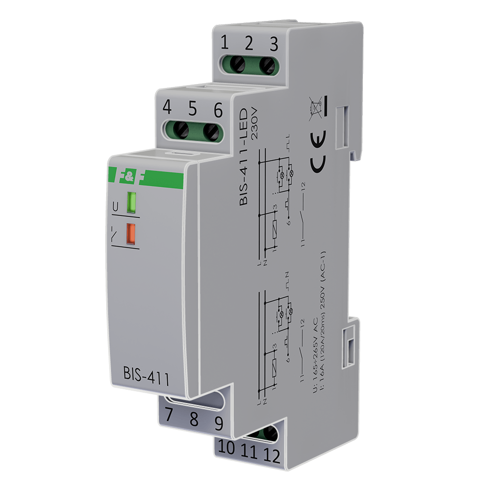 Przekaźnik bistabilny BIS-411-LED 230V