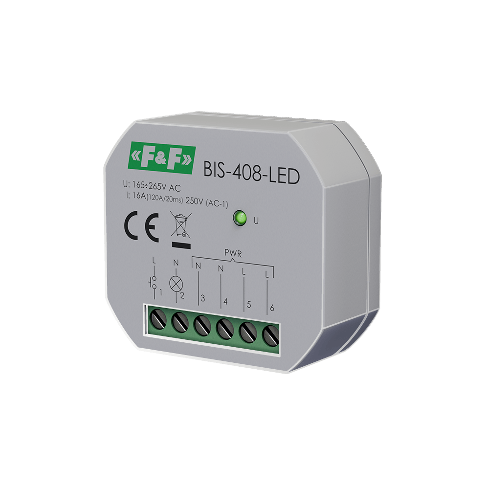 Przekaźnik bistabilny BIS-408-LED